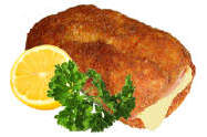Schnitzel gefuellt mit Käse
